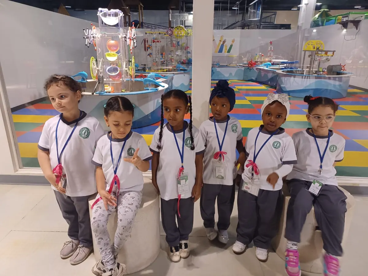 Children playing in the indoor activity area