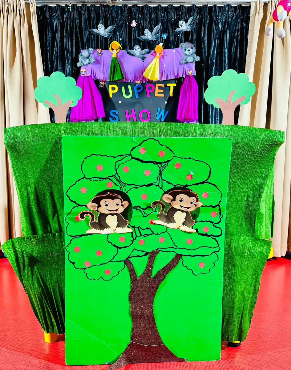 Children watching a puppet show